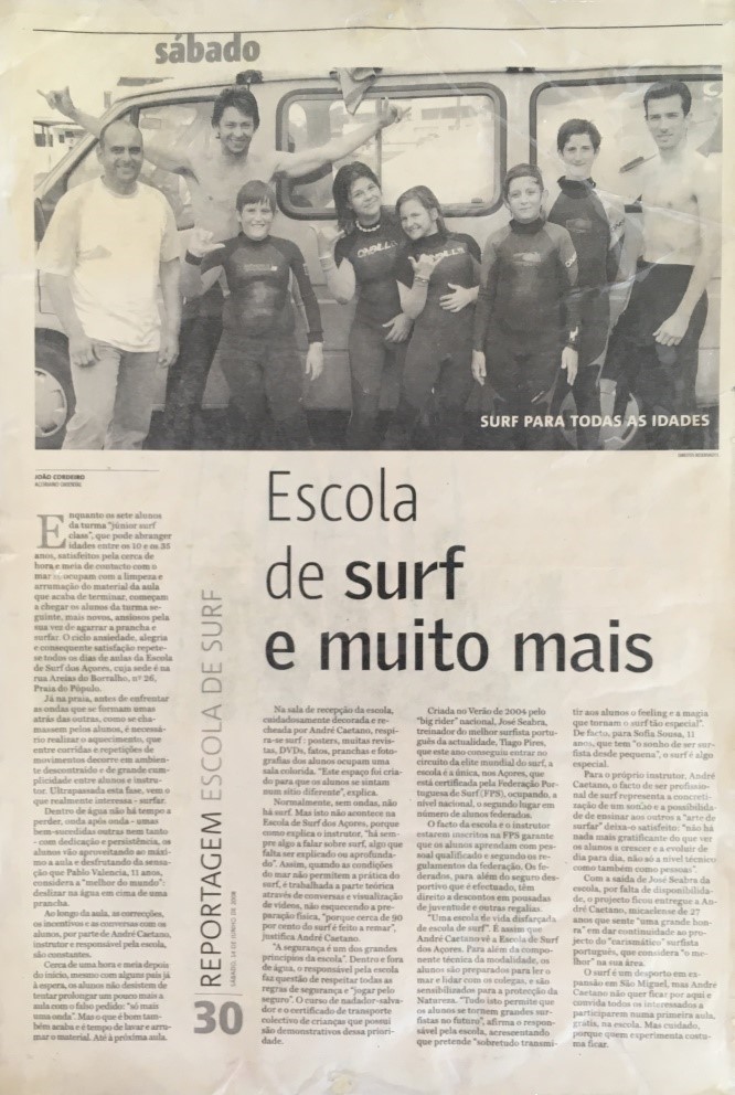 Junho de 2008 – Reportagem sobre a Azores Surf School